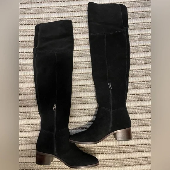 Coach Shoes Coach Lucia Over The Knee Split Suede Boots Size